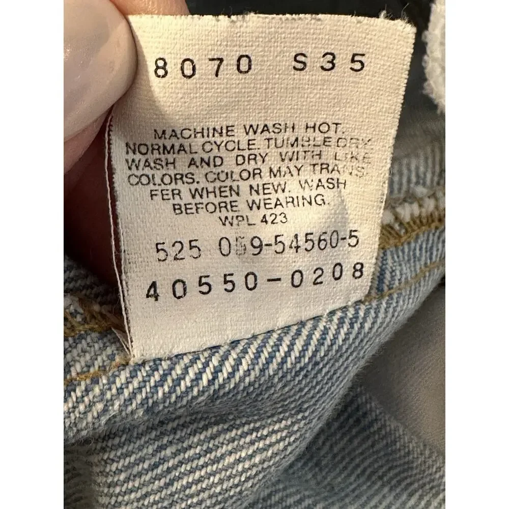 Vintage Levi’s 350 Orange Tab Jeans Made in USA Light Stone Wash Tag 34x32 Rare